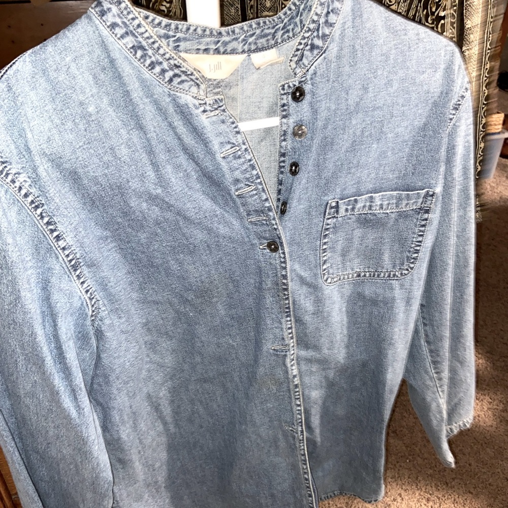 Jean top! Super stylish tucked in or with a belt